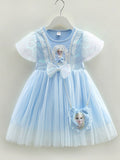 YK Girls Self Design Fit & Flare Dress