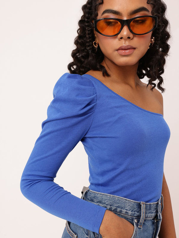 DressBerry Brighter Basic One Shoulder Slay Top