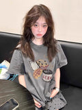 DressBerry Women Printed Pure Cotton T-shirt