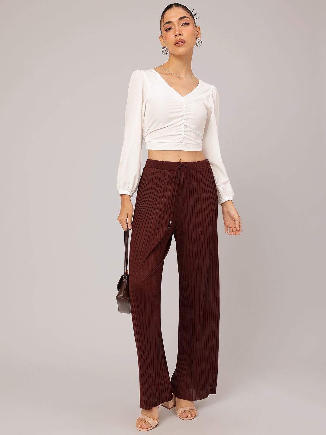 DressBerry Ruched Dreamscape Crop Top