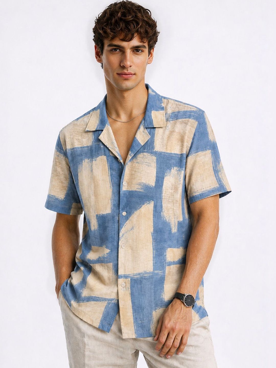 ADRO Men Relaxed Printed Casual Shirt