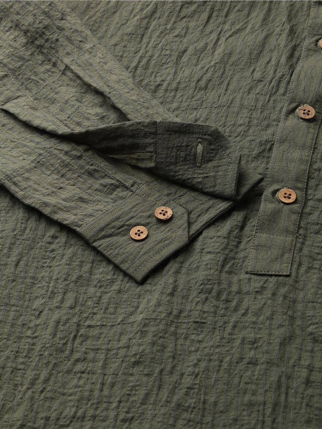 VASTRADO Men Jacquard Kurta