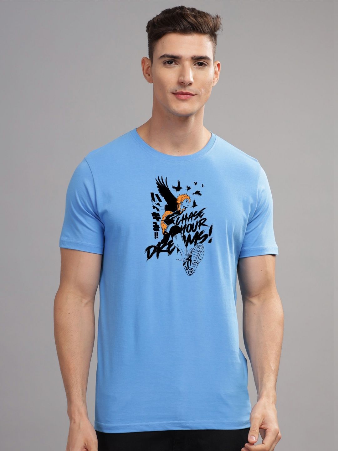 ADRO Men Typography Printed Raw Edge T-shirt
