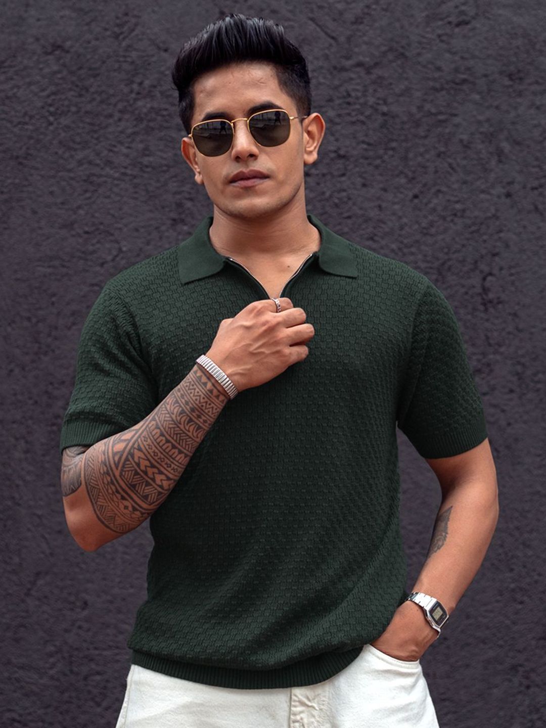 Powerlook Men Polo Collar T-shirt