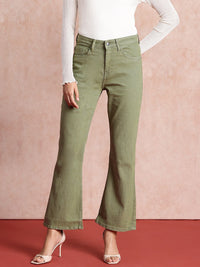 all about you Women Slim Bootcut High-Rise Stretchable Jeans