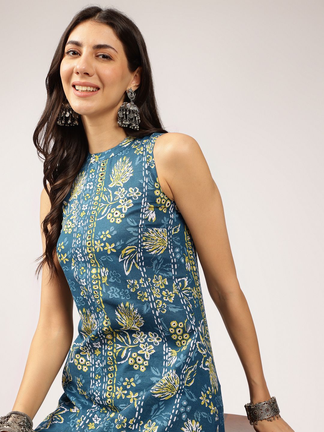 Anouk Floral Printed Pure Cotton Tunic & Palazzos