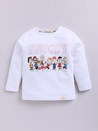 Happy Faces Boys Snoopy Printed Pure Cotton T-shirt