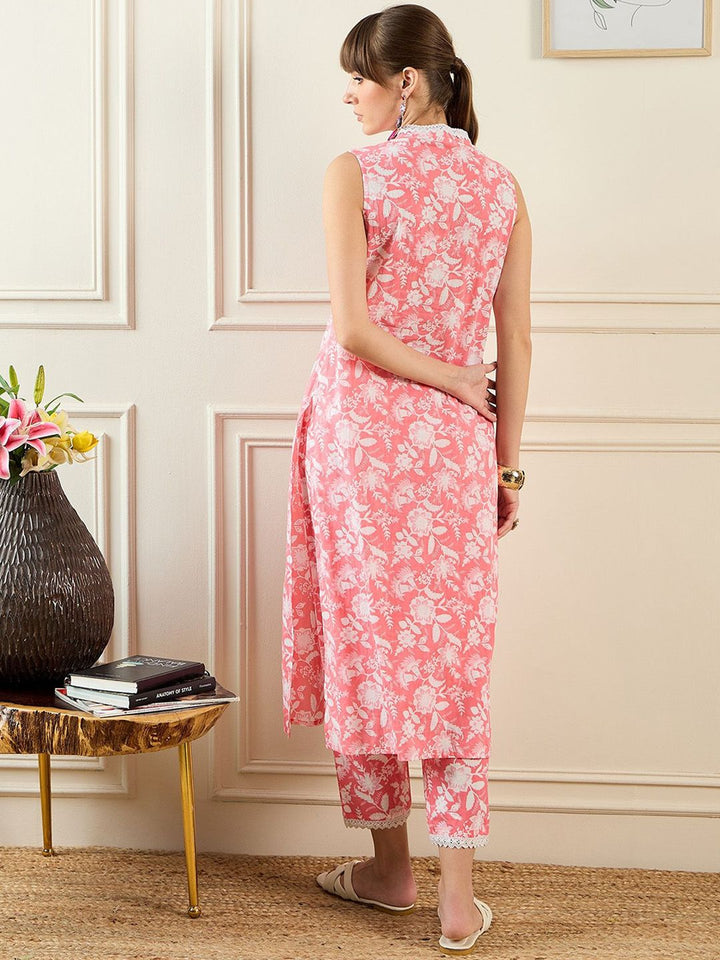 Indo Era Women Pink Kurta Sets