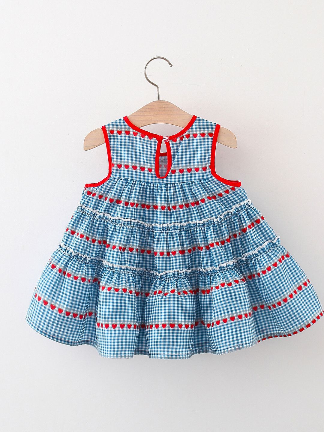 YK Checked Fit & Flare Dress