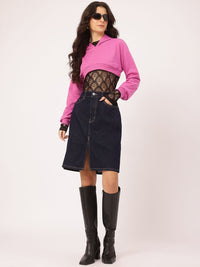 DressBerry Hooded Crop Sweatshirt