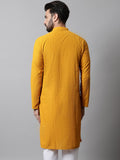 Jompers Woven Design Embroidered Pure Cotton Kurta