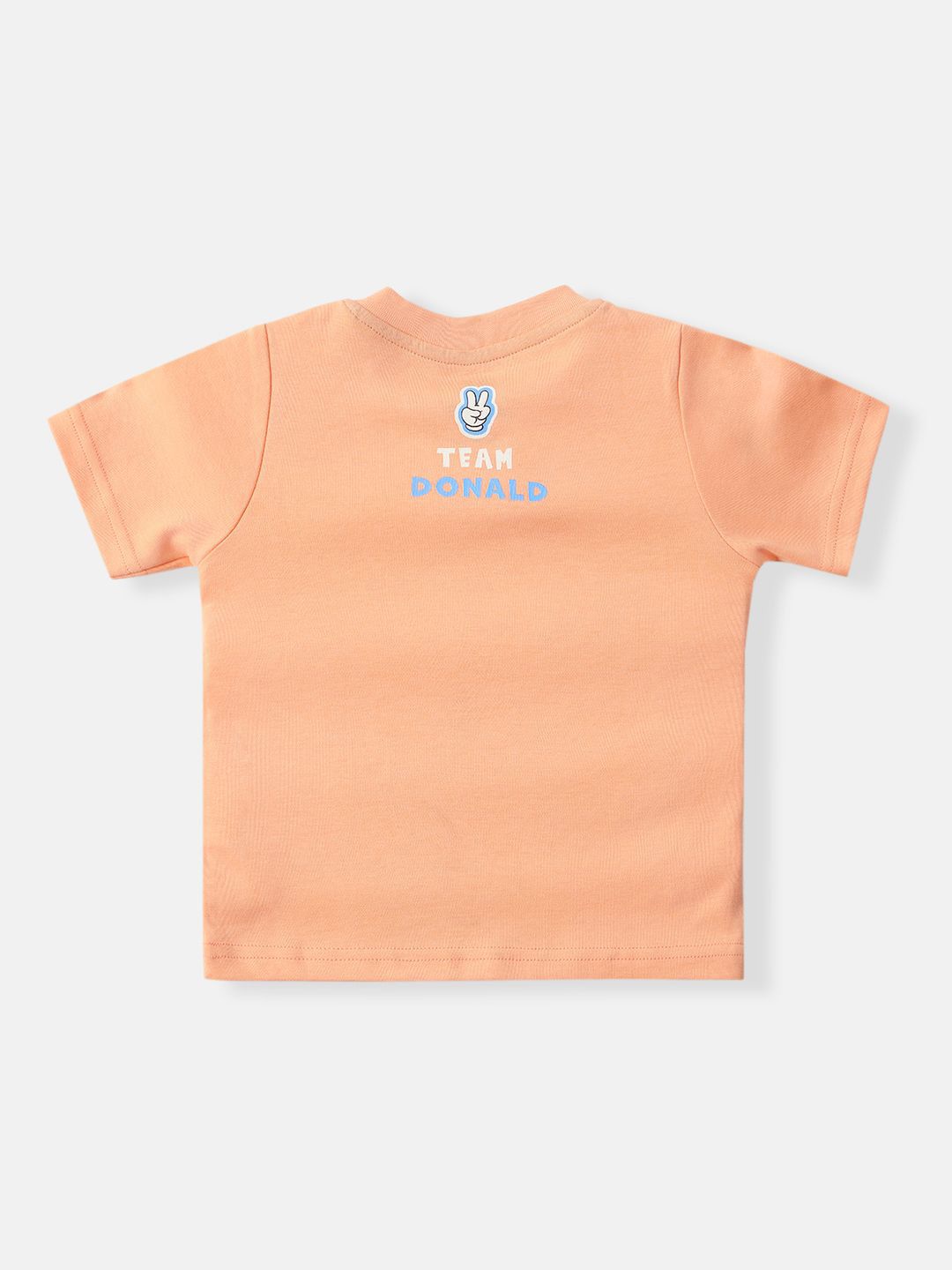 NautiNati Disney Donald Duck Baby Boys Orange Pure Cotton T Shirt