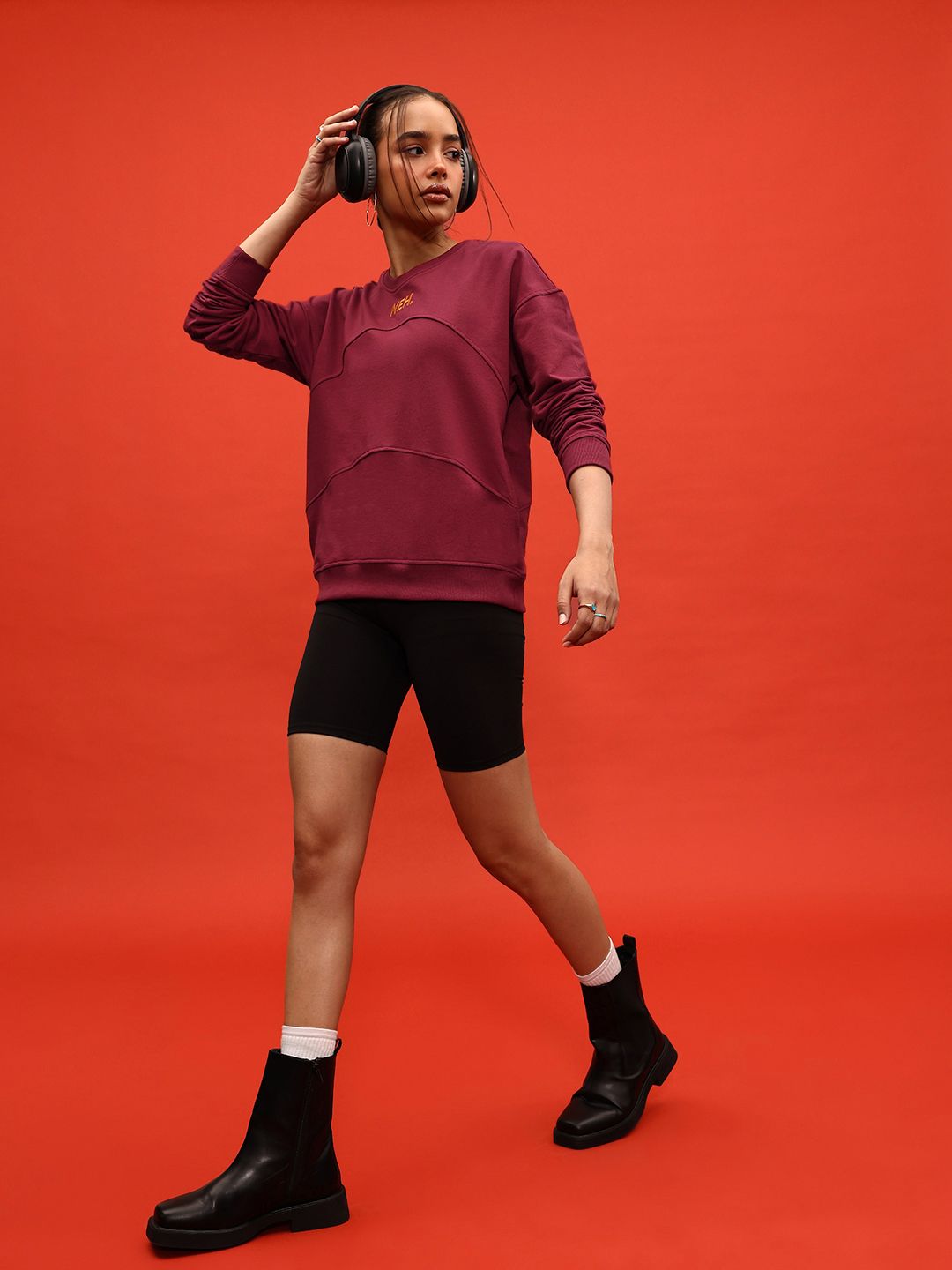 DressBerry Printed Detail Sweatshirt