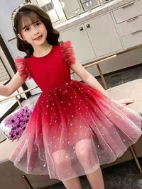 YK Girls Embellished Sleeveless Dress