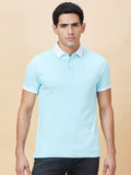 Being Human Men Solid Polo Collar Cotton T-shirt