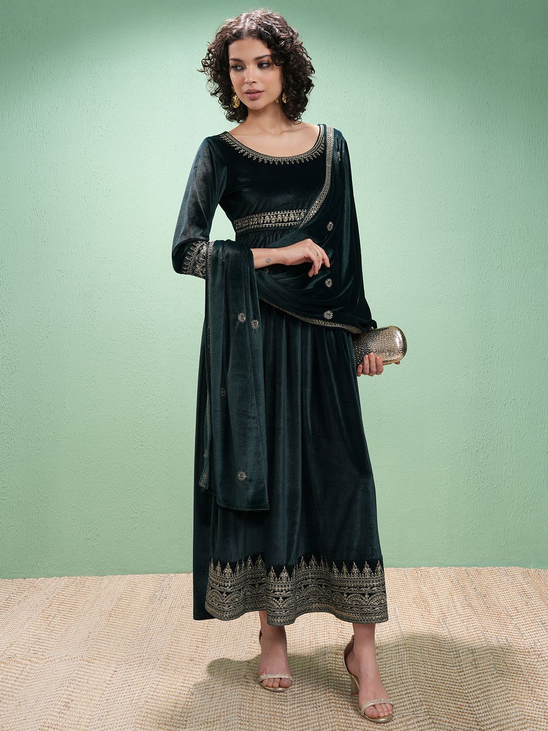 Vishudh Embellished Embroidered Maxi Dress