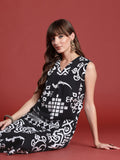 Indo Era Ethnic Motifs Printed Pleated Pure Cotton Kurta with Trousers