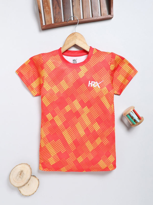 HRX by Hrithik Roshan Boys Geometric Printed T-shirt