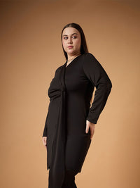 SASSAFRAS Curve Scuba Bodycon Dress