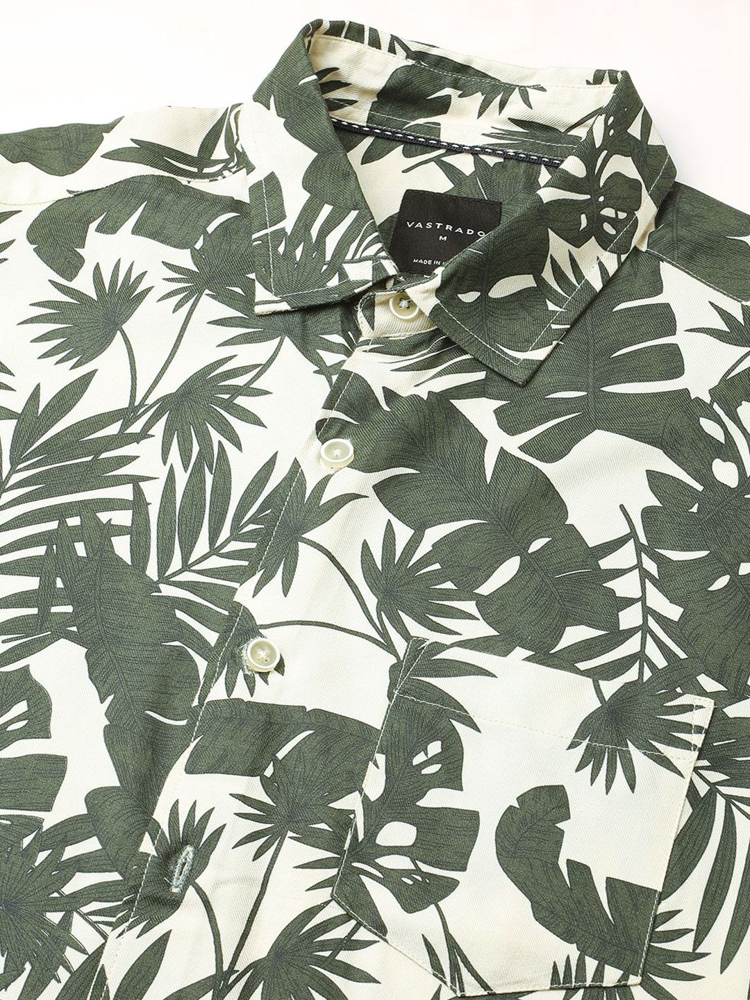 VASTRADO Men Classic Slim Fit Floral Opaque Printed Casual Shirt