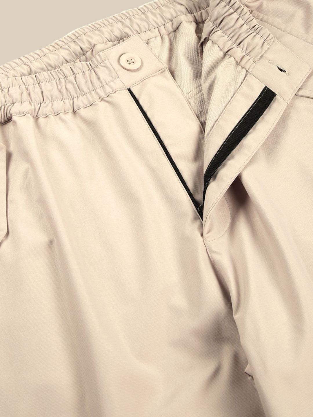 Thomas Scott Men Smart Loose Fit Mid-Rise Easy Wash Cargos Cotton Trousers