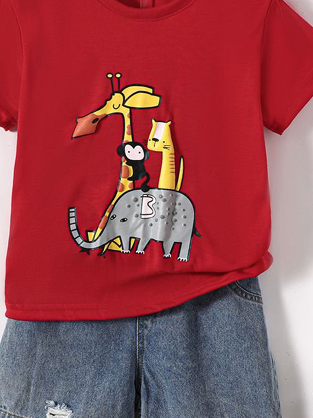 YK Boys Printed T-shirt with Shorts