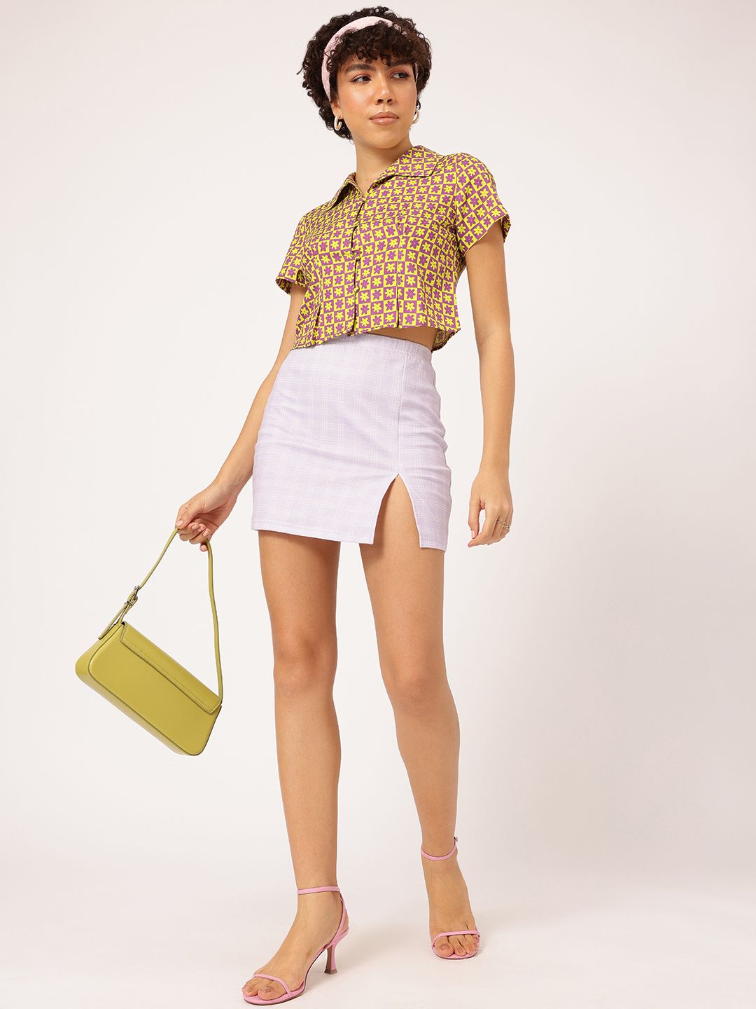 DressBerry Geometric Print Shirt-Style Top