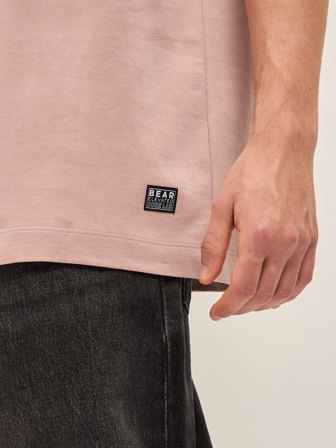 THE BEAR HOUSE Typography Printed Drop Shoulder Sleeves Pure Cotton Oversized T-shirt