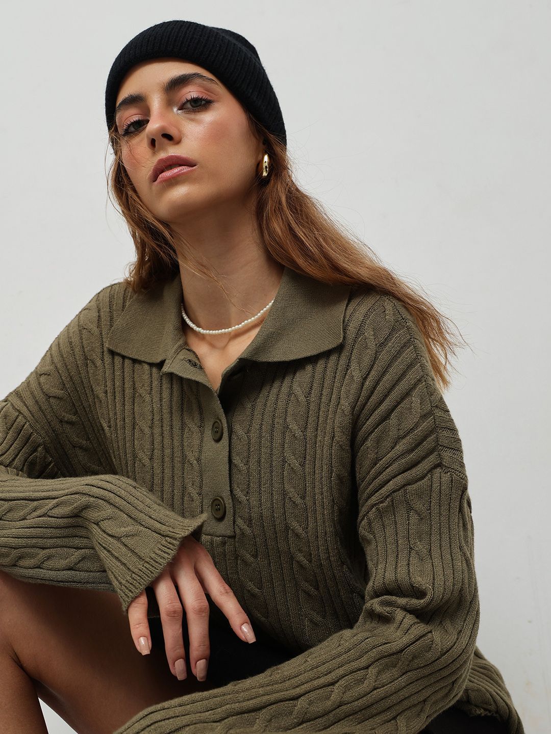 STREET 9 Women Cable Knit Pullover