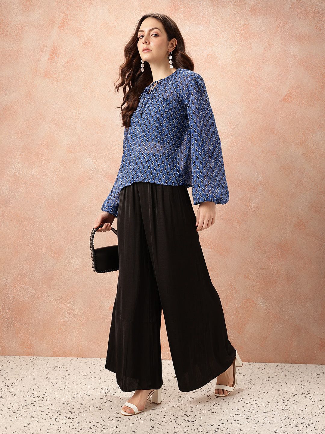 all about you Semi Sheer Tie-Ups Top