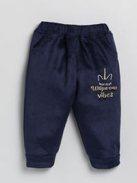 Moms Love Infant Girls Self Design Sweatshirt With Joggers