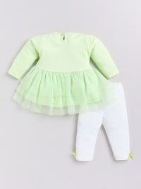 Moms Love Infant Girls Pure Cotton Tunic With Leggings