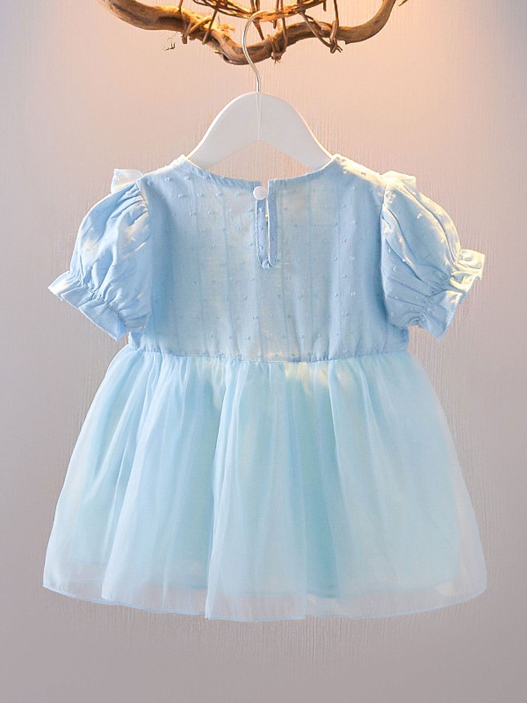 YK Girls Cotton Self Design Dress