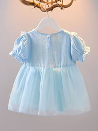 YK Girls Cotton Self Design Dress