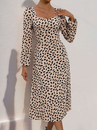 DressBerry Tropical Print Sheath Midi Dress