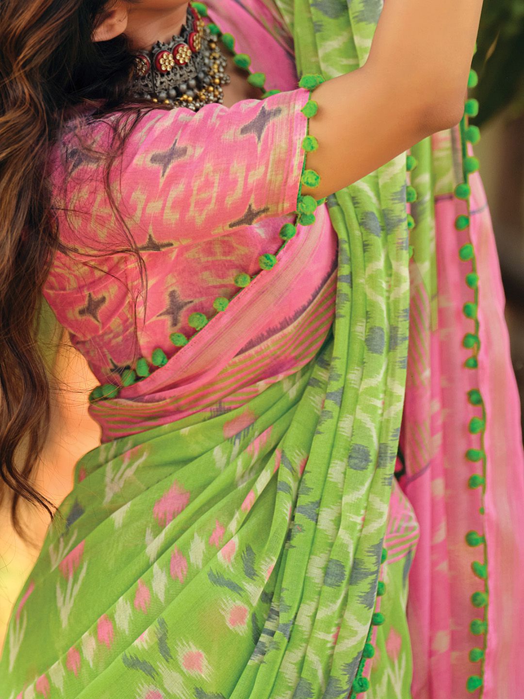 Saree mall Ethnic Motifs Ikat Sarees