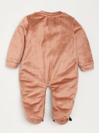 Moms Love Infant Boys Embroidered Pure Cotton Sleepsuit