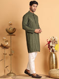 Jompers Men Embroidered Regular Sequinned Kurta with Pyjamas