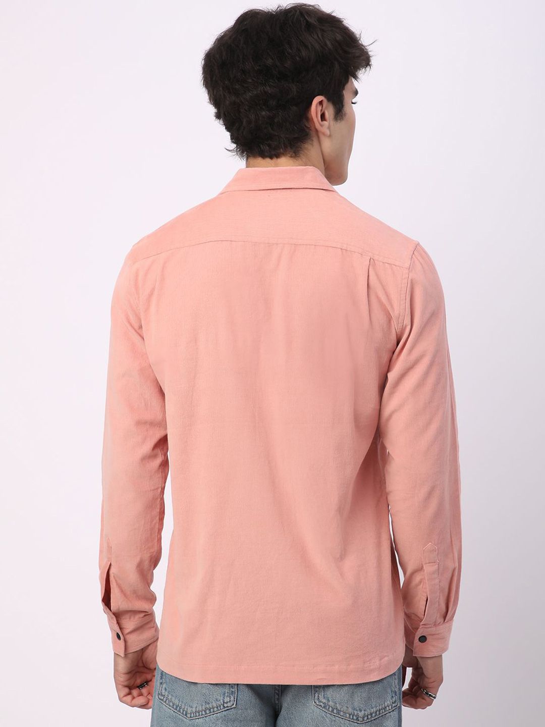 VASTRADO Men Classic Slim Fit Corduroy Casual Shirt