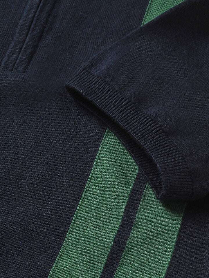 THE BEAR HOUSE Men Striped Regular Fit Cotton Polo Collar T-Shirt