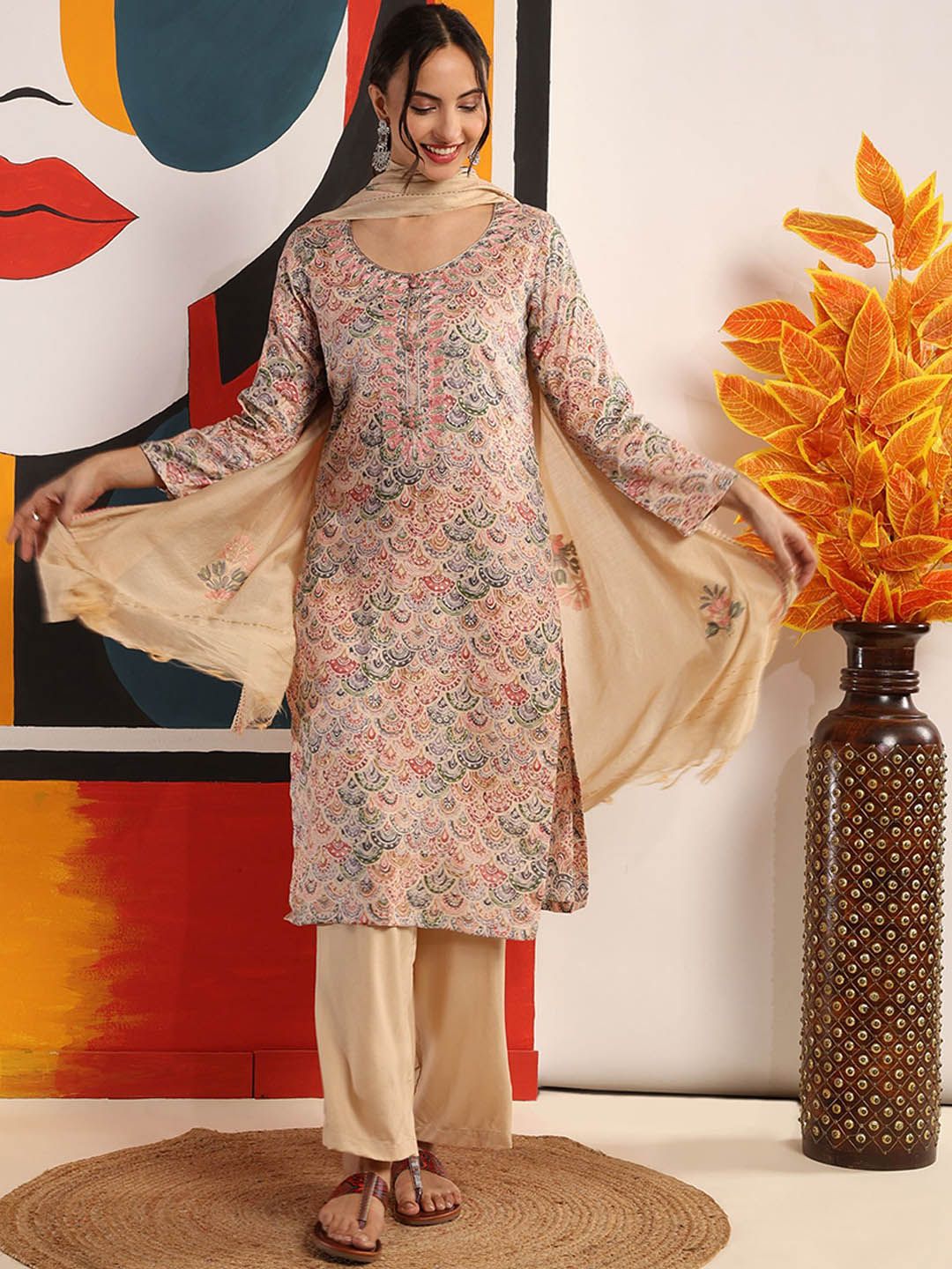 Kurta Labuci Bercetak Bunga Mamicha Wanita
