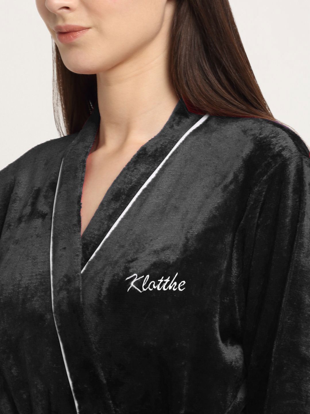 KLOTTHE Woolen Bath Robe With Belt