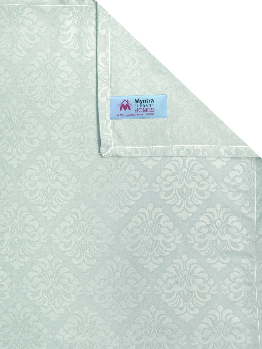 Myntra Elegant Homes Green Floral 300 TC Cadar Katil Bujang dengan 1 Sarung Bantal