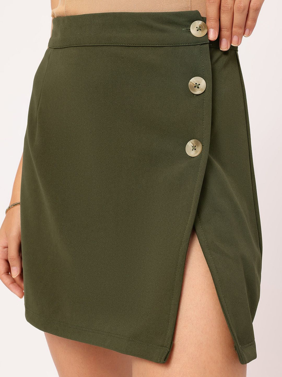 DressBerry Flirty & Feminine Slit Mini Skirt