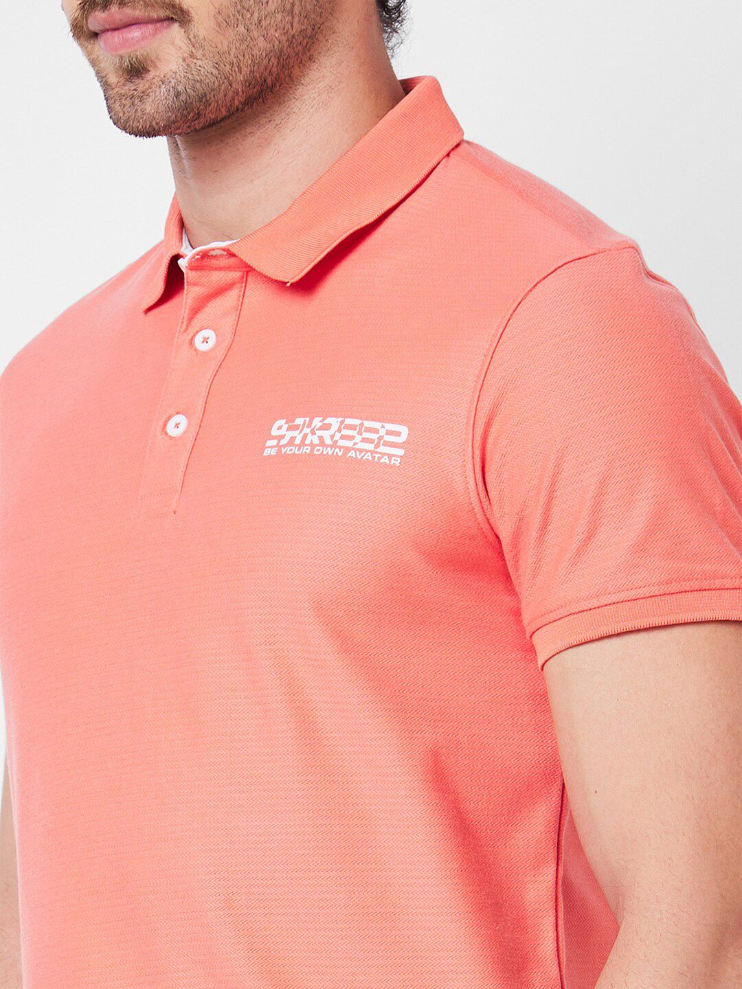 SPYKAR Polo Collar Cotton Slim Fit T-shirt