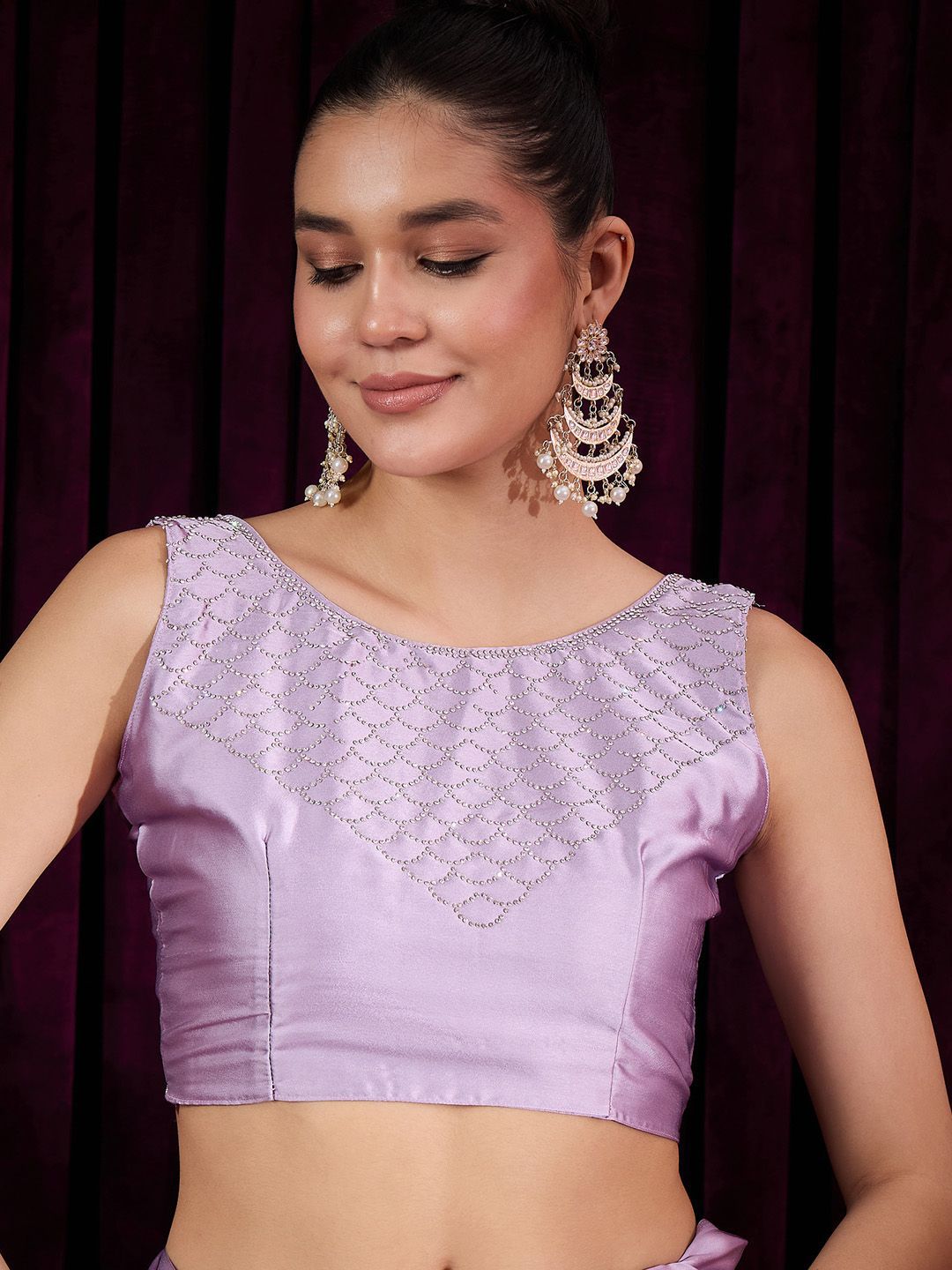 Saree mall Solid Beads and Stones Heavy Work Sarees