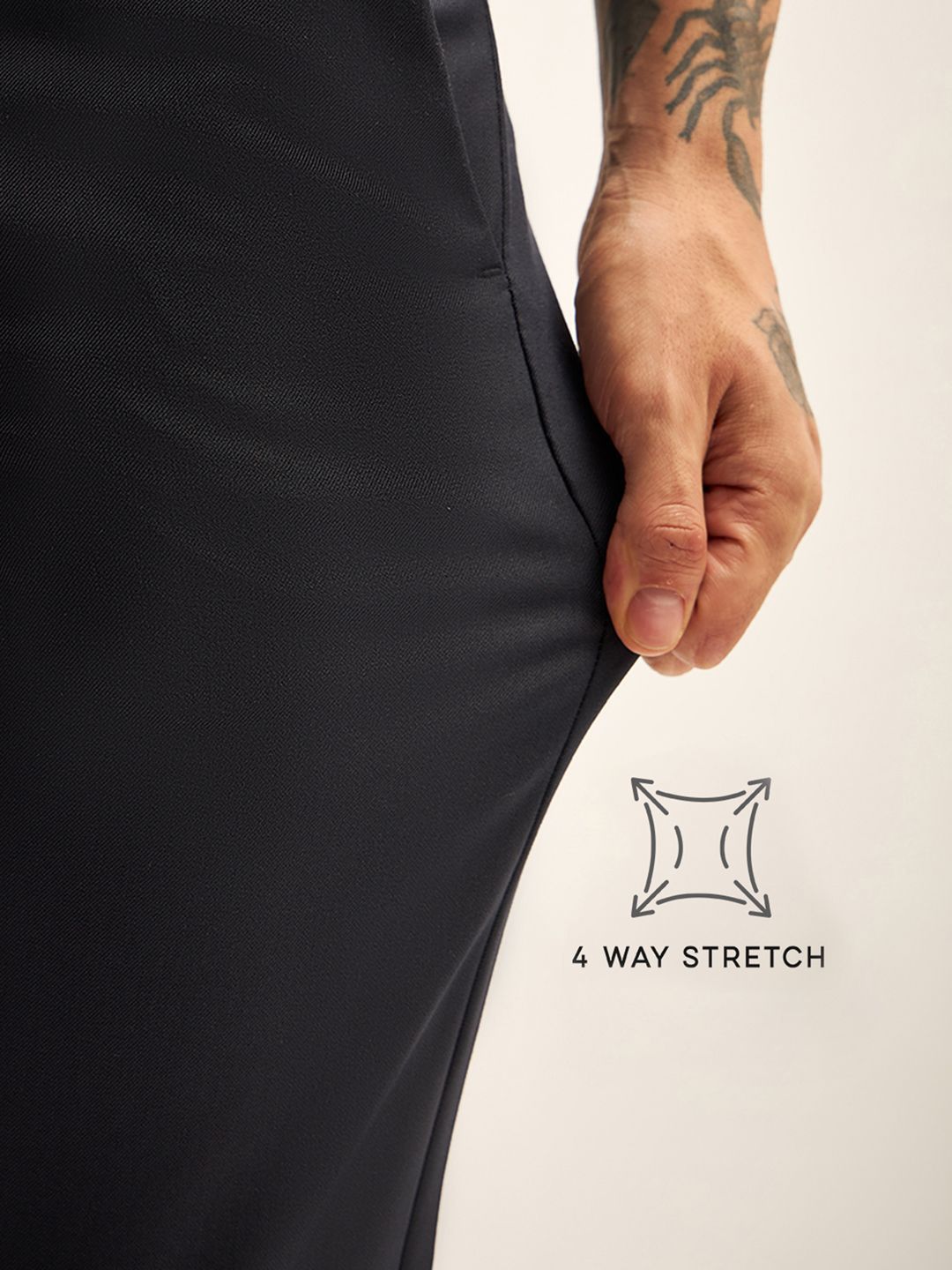 THE BEAR HOUSE Men Slim Fit Chinos Trousers