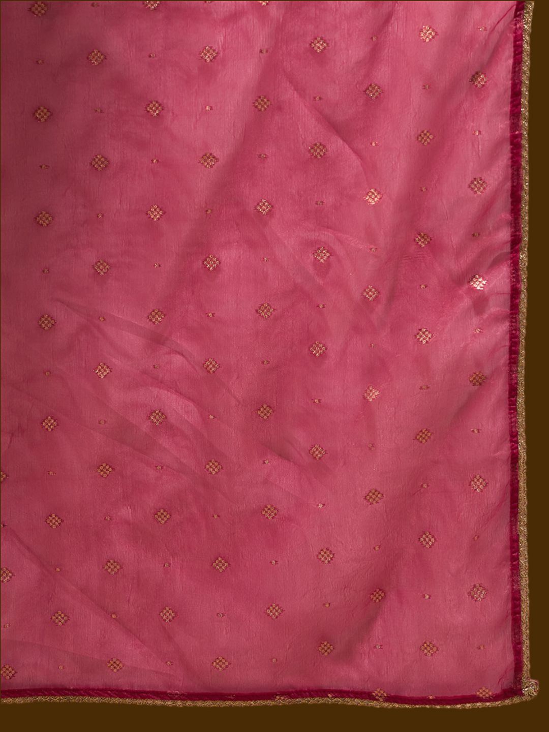 Indo Era Ethnic Motifs Yoke Design Straight Zari  Liva Kurta with Trousers & Dupatta