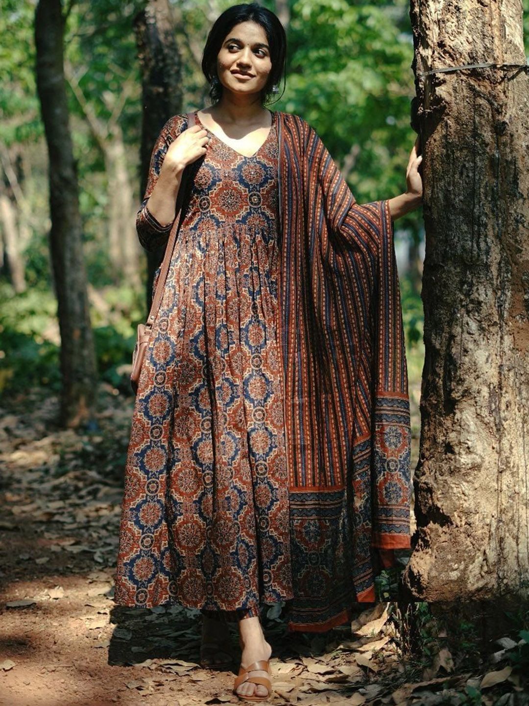 KALINI Women Ethnic Motifs Printed Regular Kurta with Trousers & With Dupatta