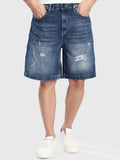 Bene Kleed Men Relaxed Fit Distressed Denim Shorts